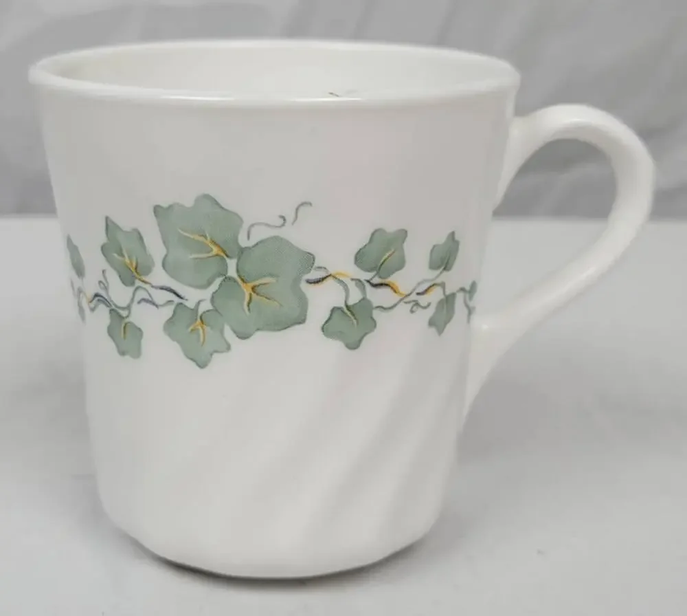 Corning Ware Corelle Callaway Swirl Ivy Tea Coffee Cup Mug